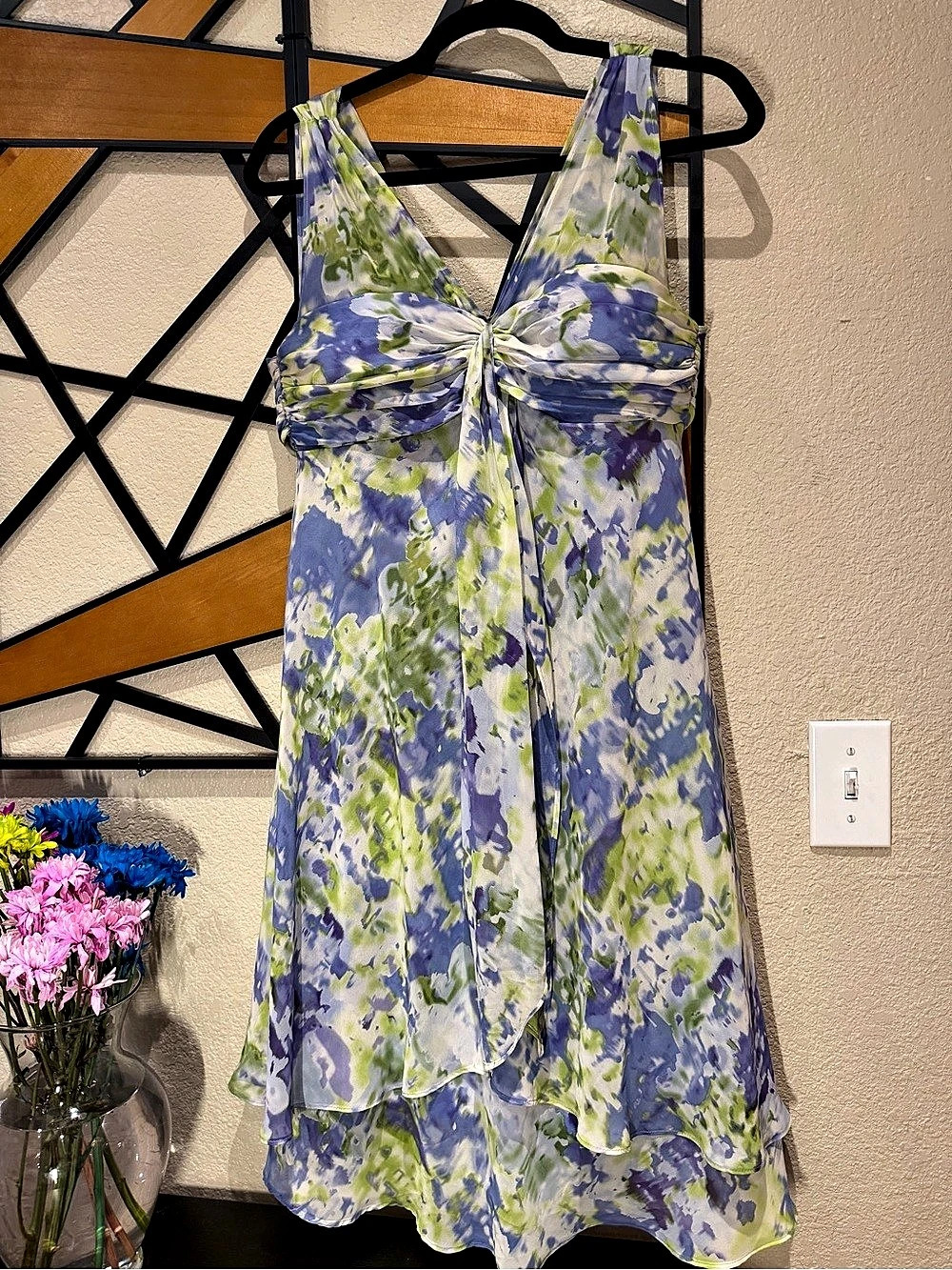 Scarlett Abstract Floral Mini Dress Size Medium Like New